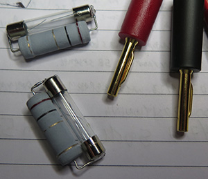 Burnt-out fuses with 1 ohm resistors